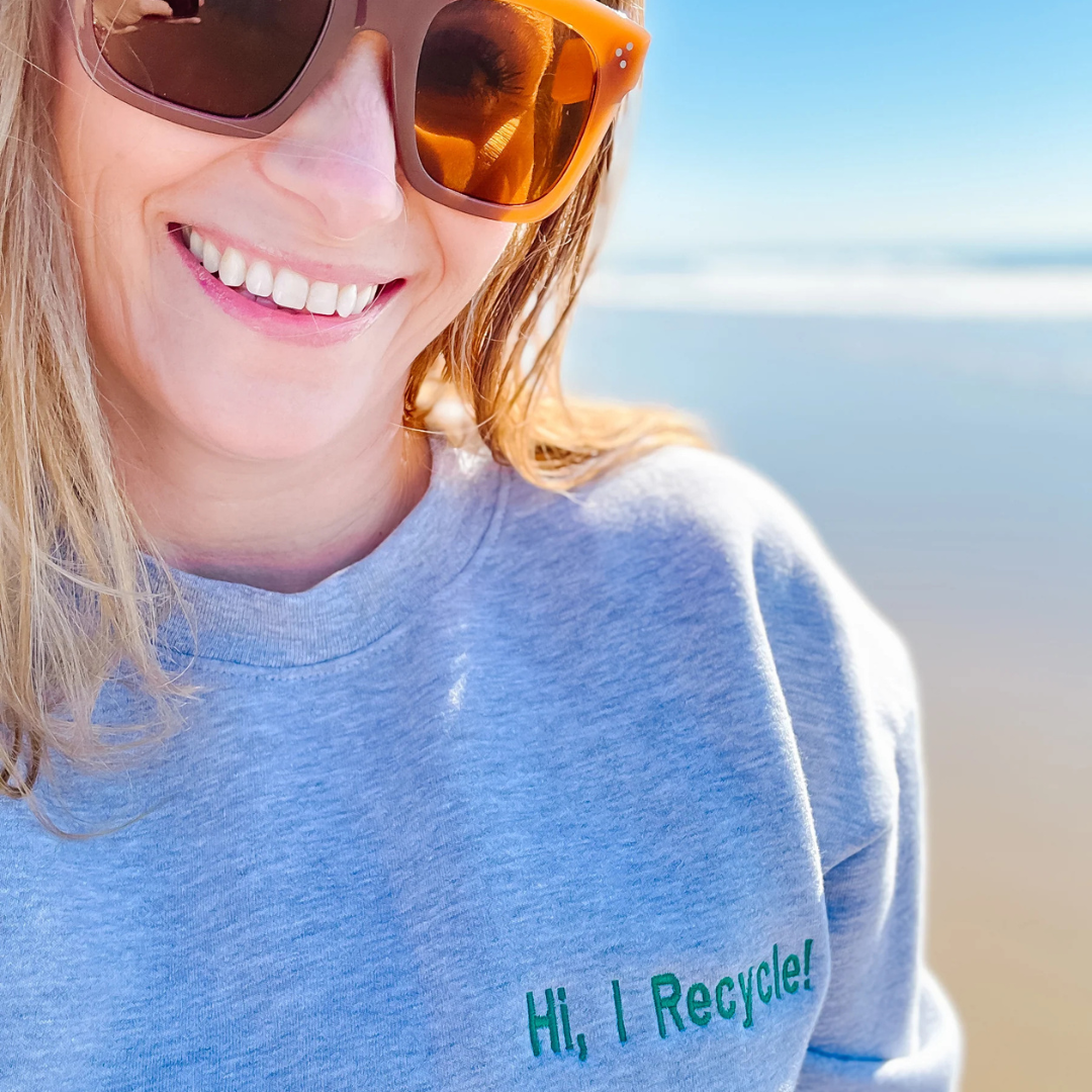 Retold "Hi, I Recycle!" Crew Neck