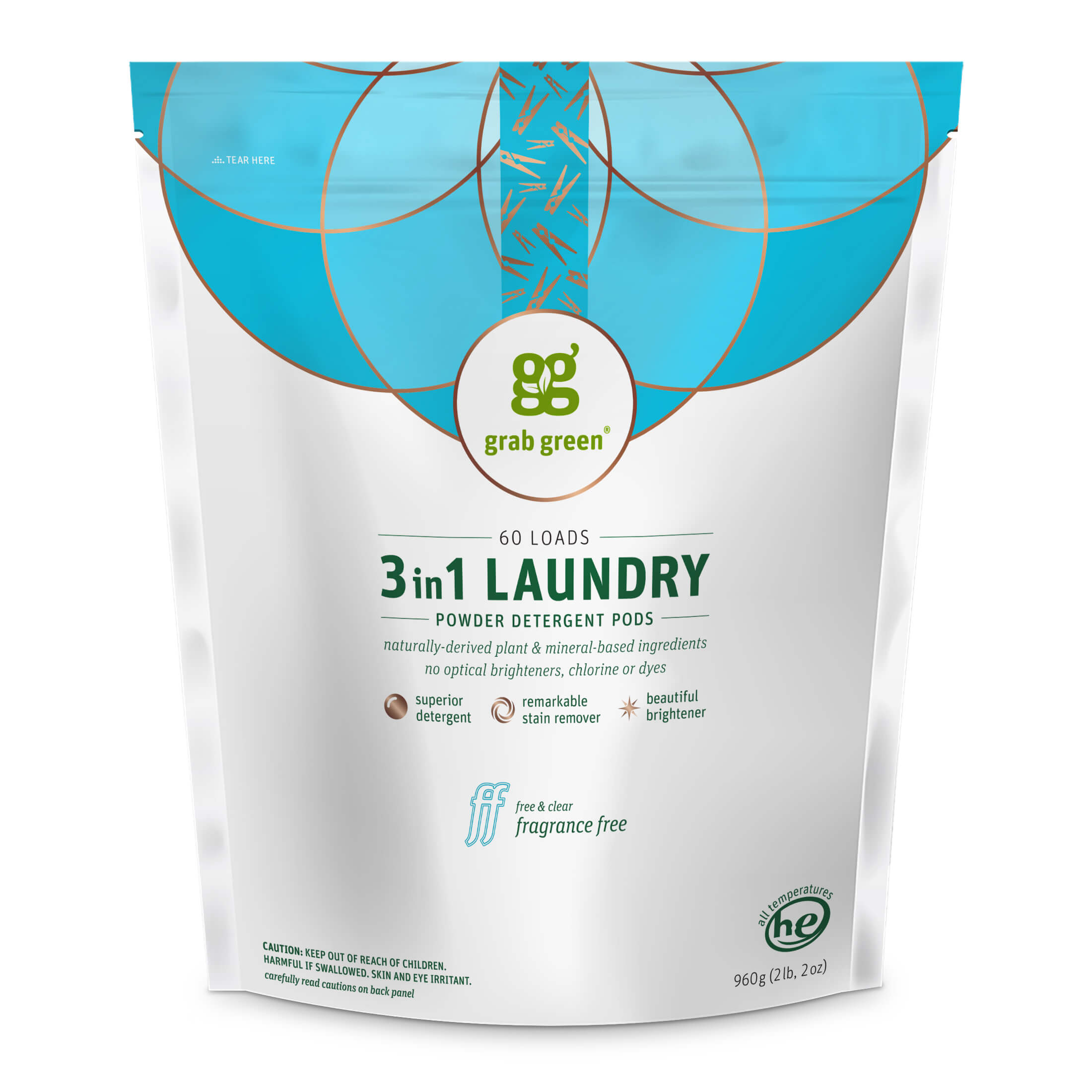 Grab Green Home: 3 in 1 Laundry Detergent Pods