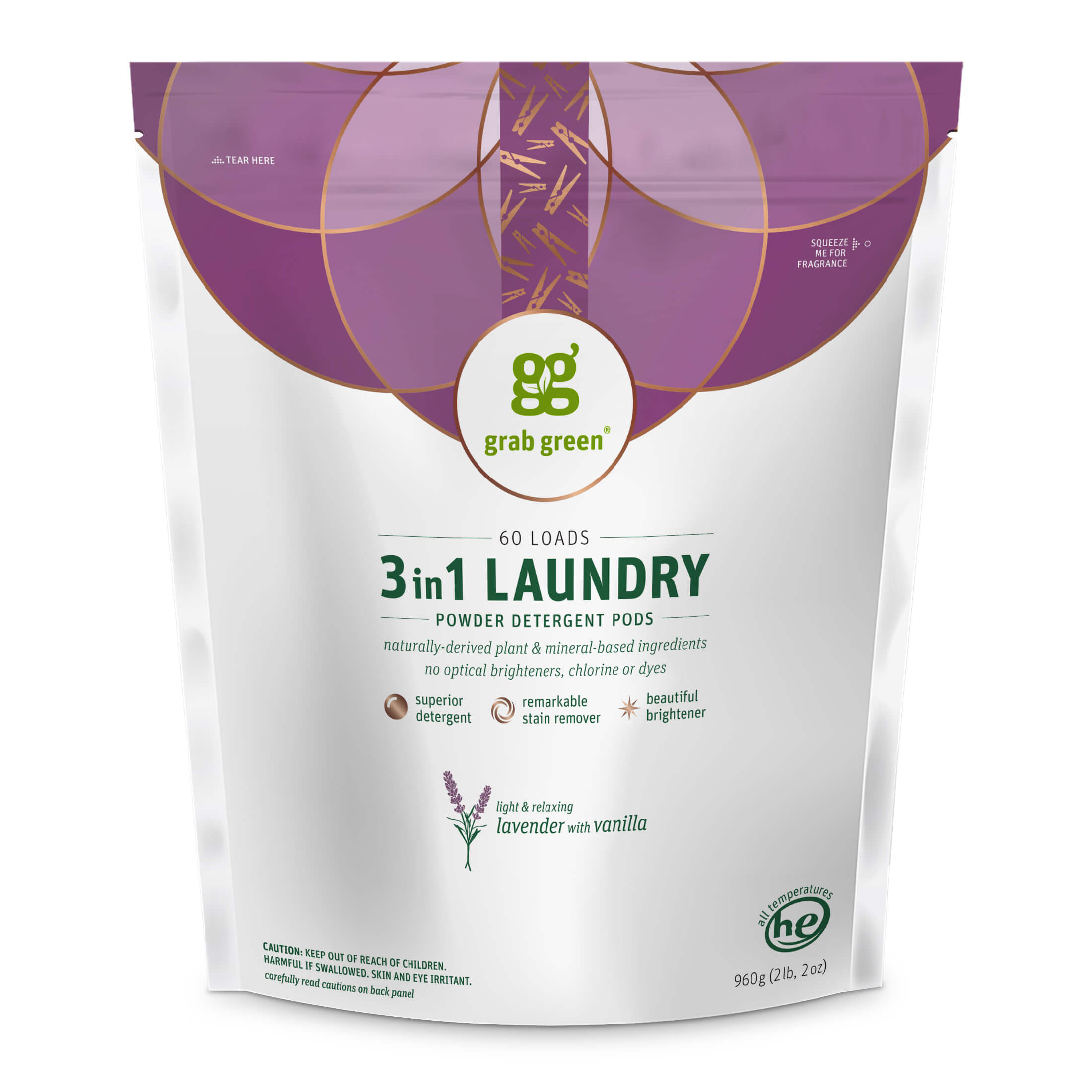 Grab Green Home: 3 in 1 Laundry Detergent Pods