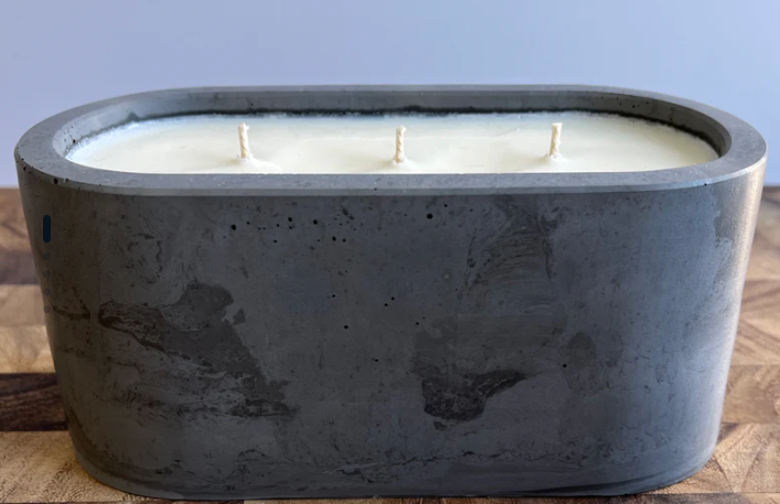 LuLu & Oliver: Large Oval Hand painted Concrete Candle