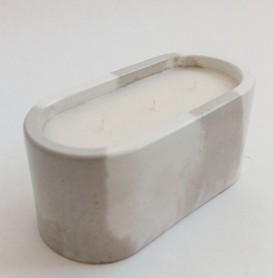 LuLu & Oliver: Large Oval Hand painted Concrete Candle