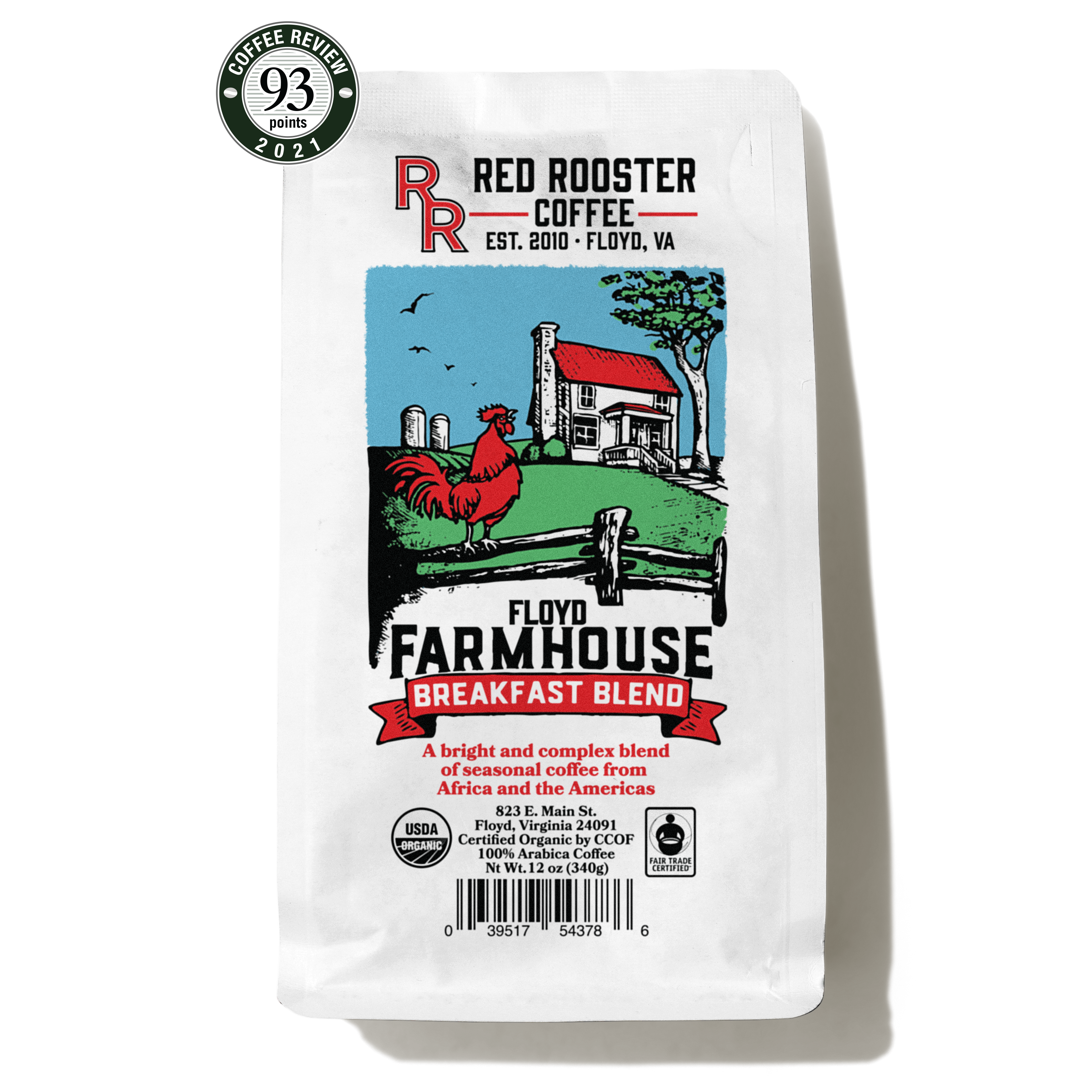 Red Rooster Coffee: Organic Floyd Farmhouse Breakfast Blend